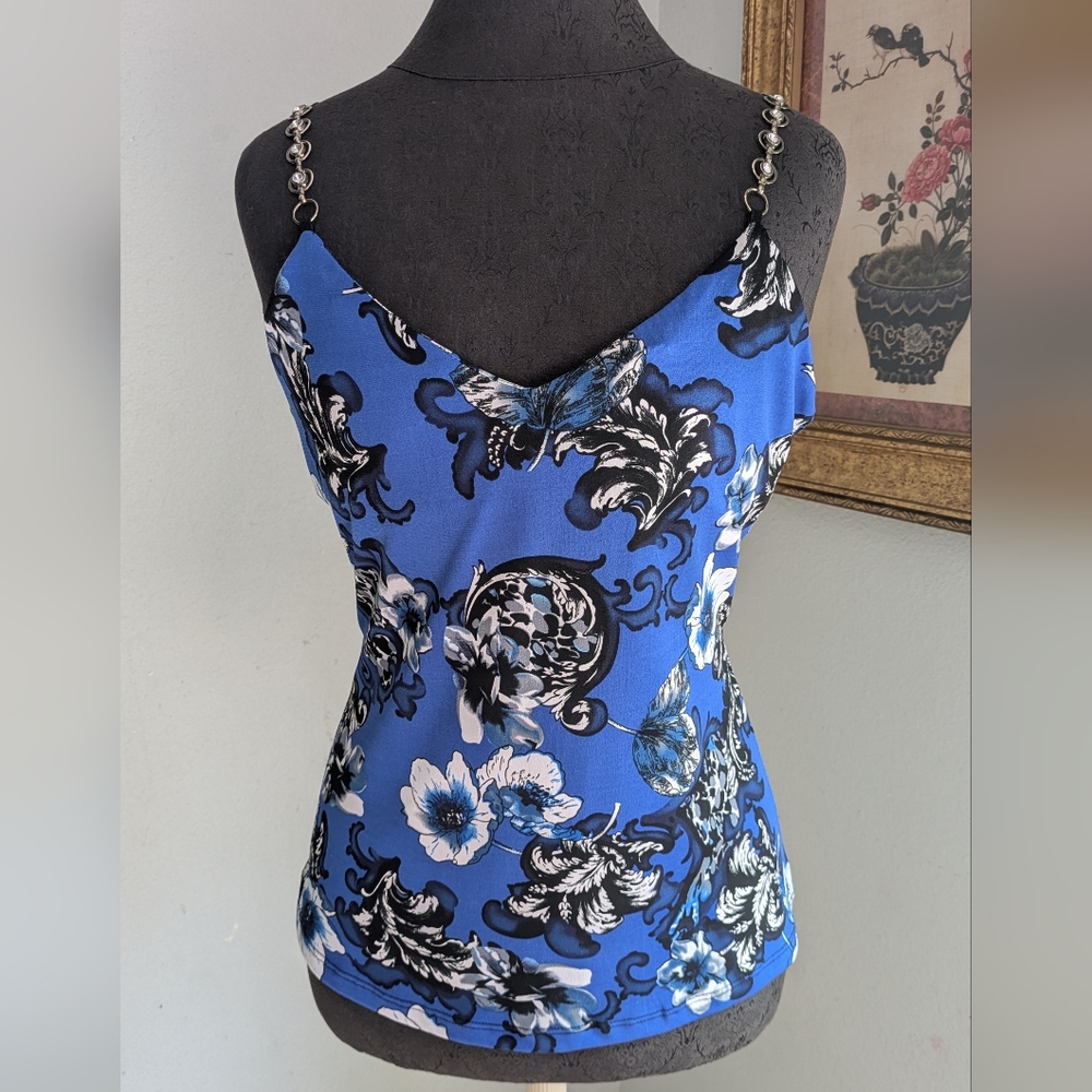 Cache Y2K Rhinestone And Floral Camisole